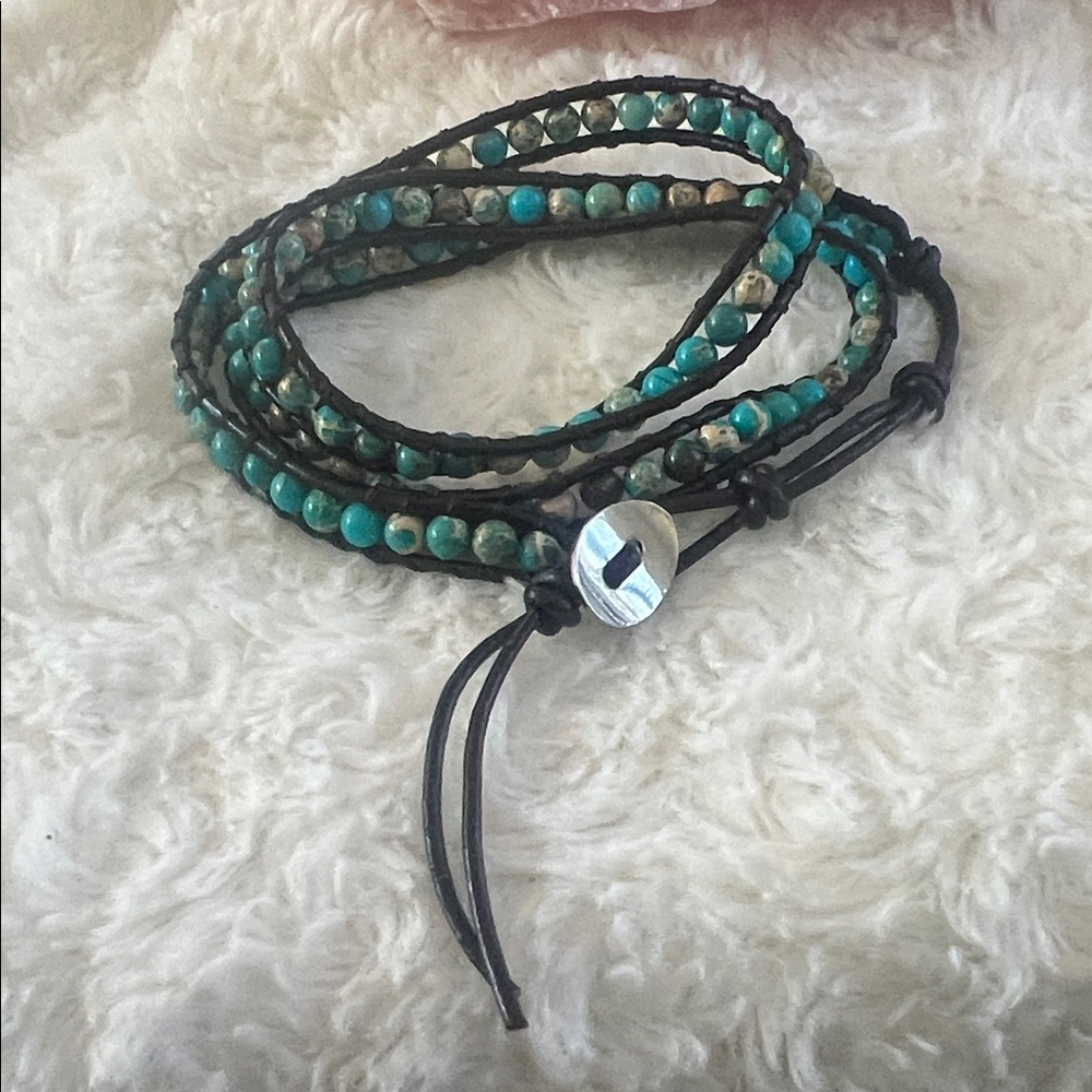 Turquoise Beaded Wrap Bracelet